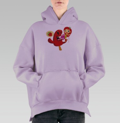 Some like it hot | Некоторые любят погорячее, Hoodie Oversize Fiolet, утепленная